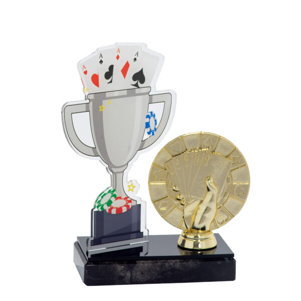 Poker kupa akril díj figurával - Image 3