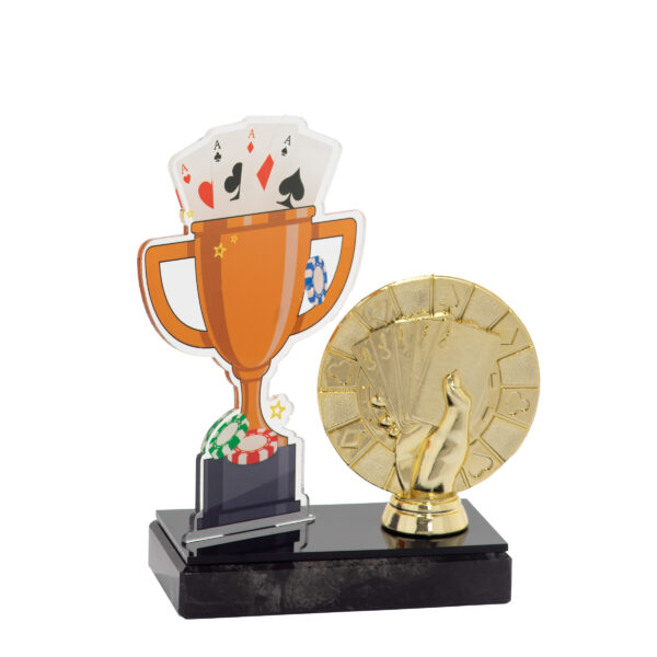 Poker kupa akril díj figurával - Image 4